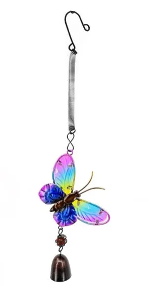 13" Glass & Metal Bouncy Friends Bell Windchime