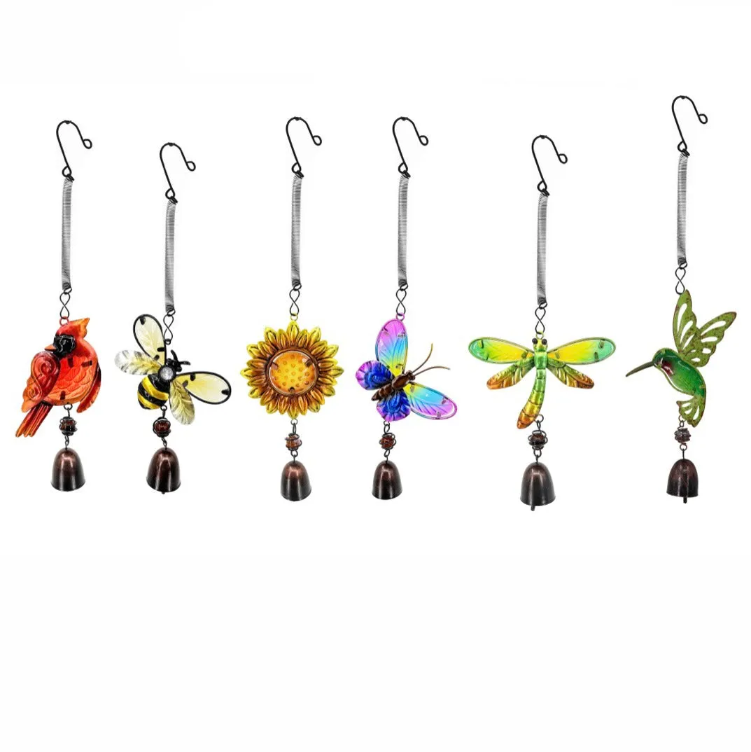 13" Glass & Metal Bouncy Friends Bell Windchime