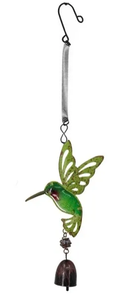 13" Glass & Metal Bouncy Friends Bell Windchime