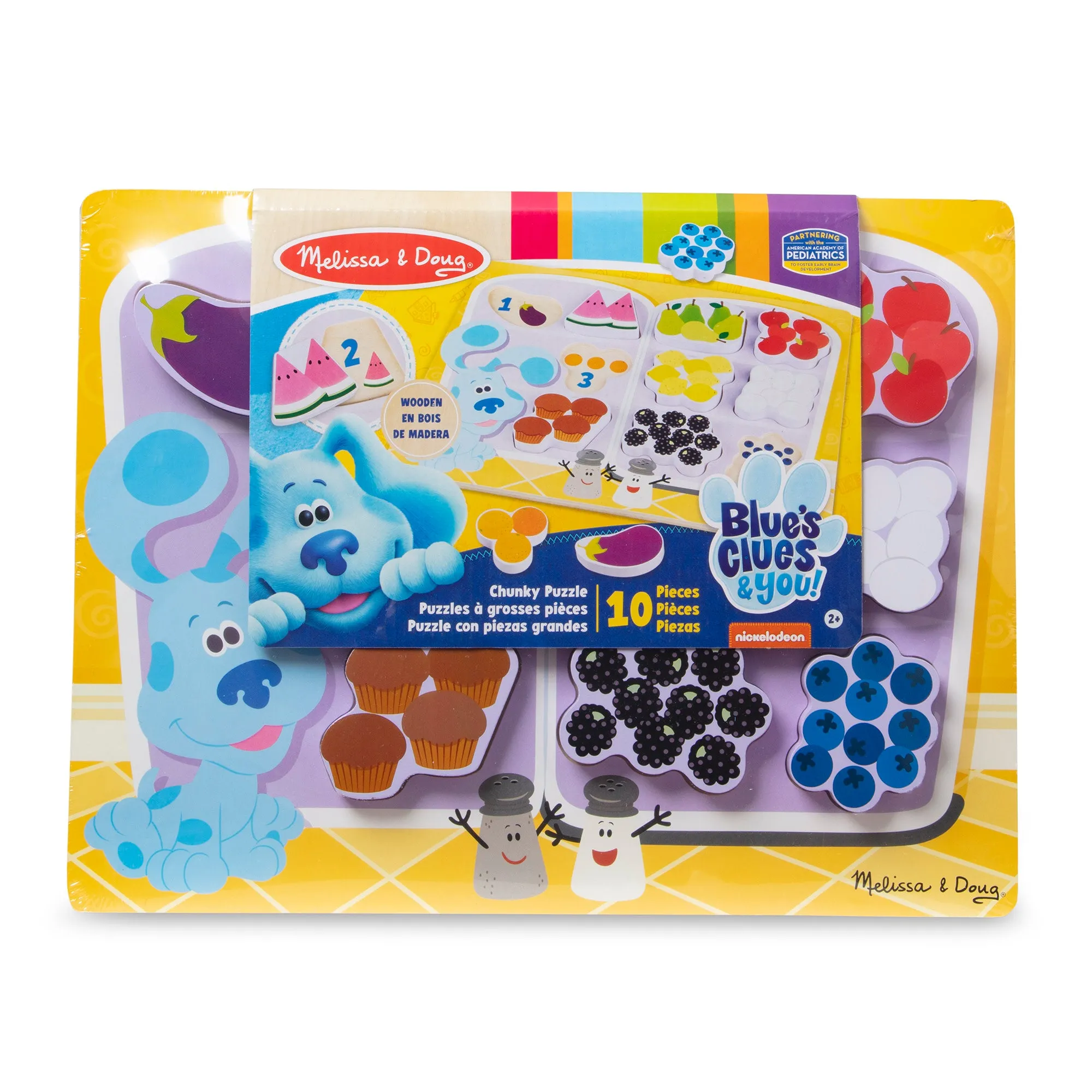 Blue's Clues & You! Fridge Food Wooden Chunky Puzzle - 10 Pieces