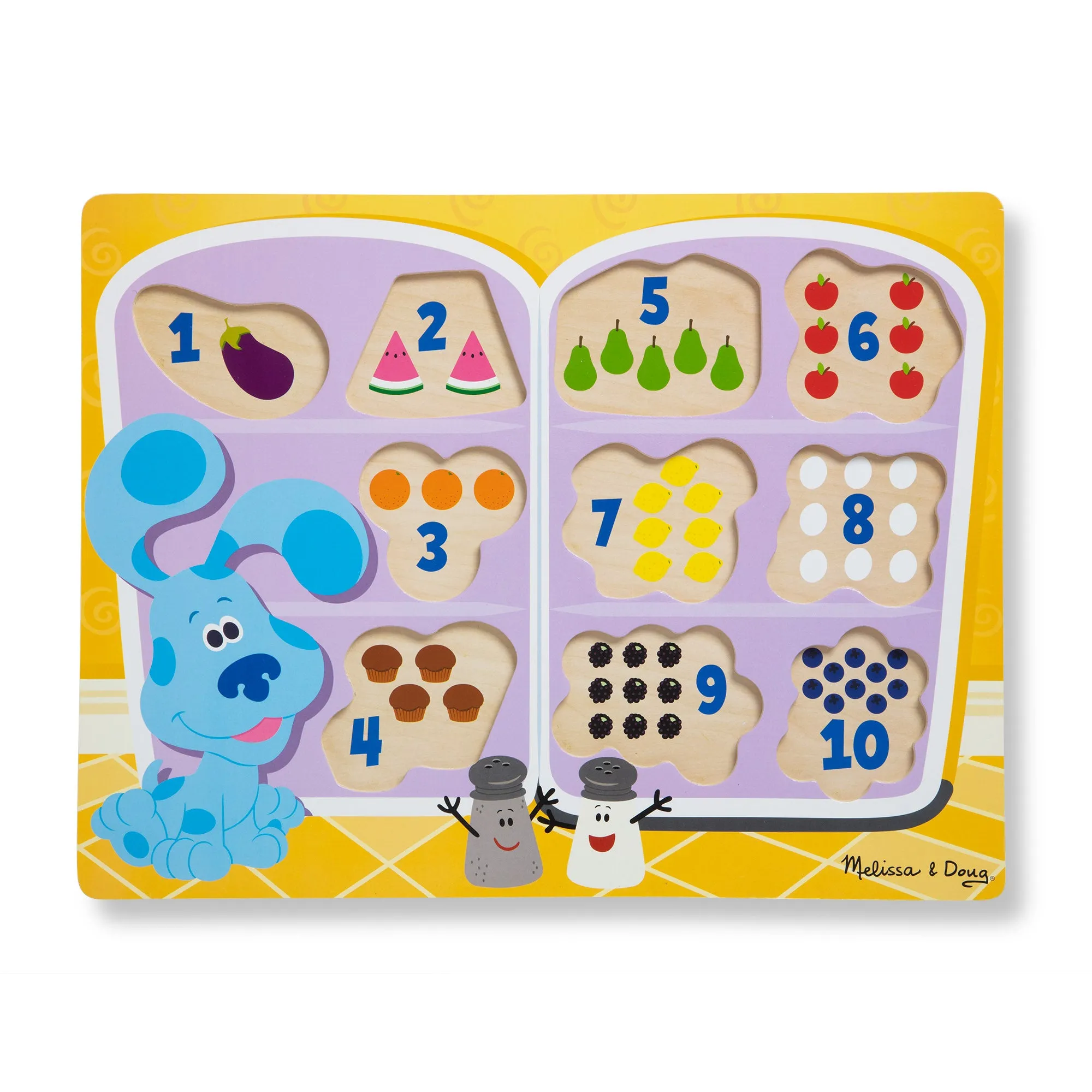 Blue's Clues & You! Fridge Food Wooden Chunky Puzzle - 10 Pieces