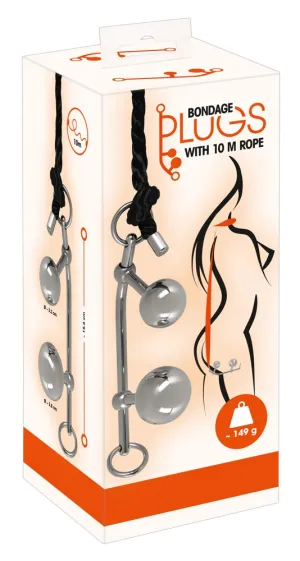 Bondage Plug With 10M Rope