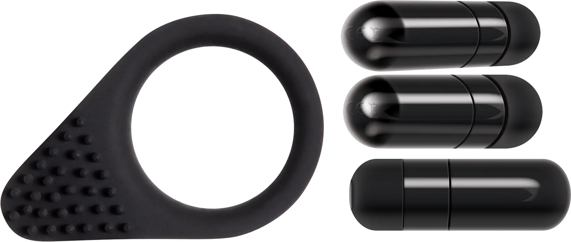 Buzzing Black Knight Vibro Cock Ring for Thrilling Nights