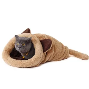 Cute Warm Animal Shaped Plush Cat Sleeping Bag