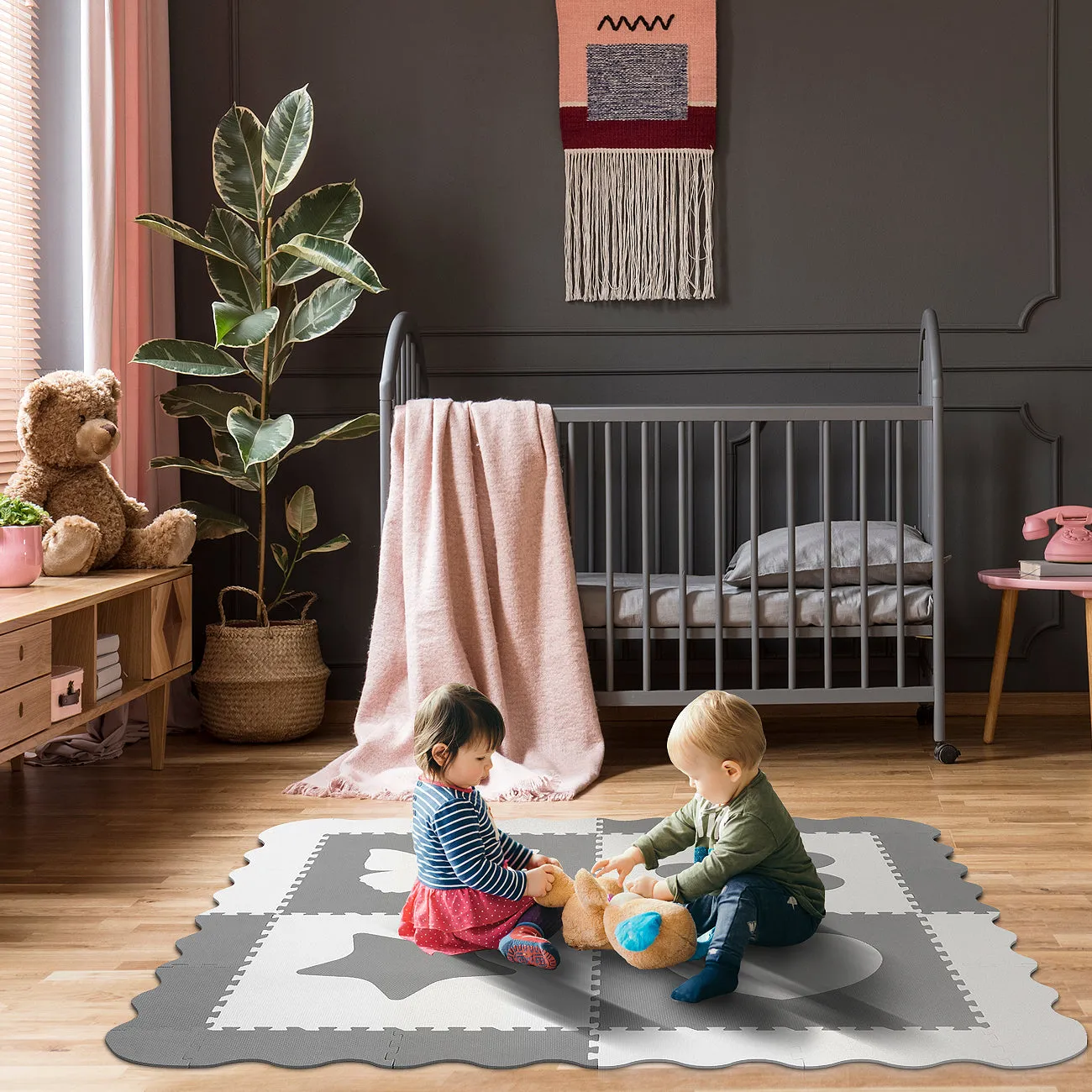 Floor Baby Play Mat Interlocking Set (4 Pc)