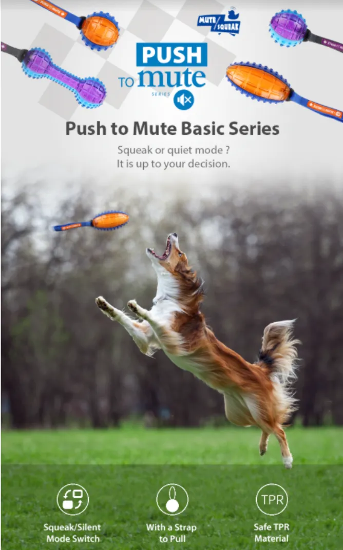 GiGwi Push to Mute Series: Owl, Rugby Ball, Johnny Stick, Dinoball