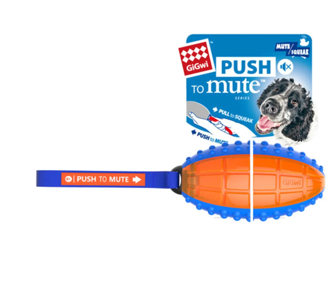 GiGwi Push to Mute Series: Owl, Rugby Ball, Johnny Stick, Dinoball