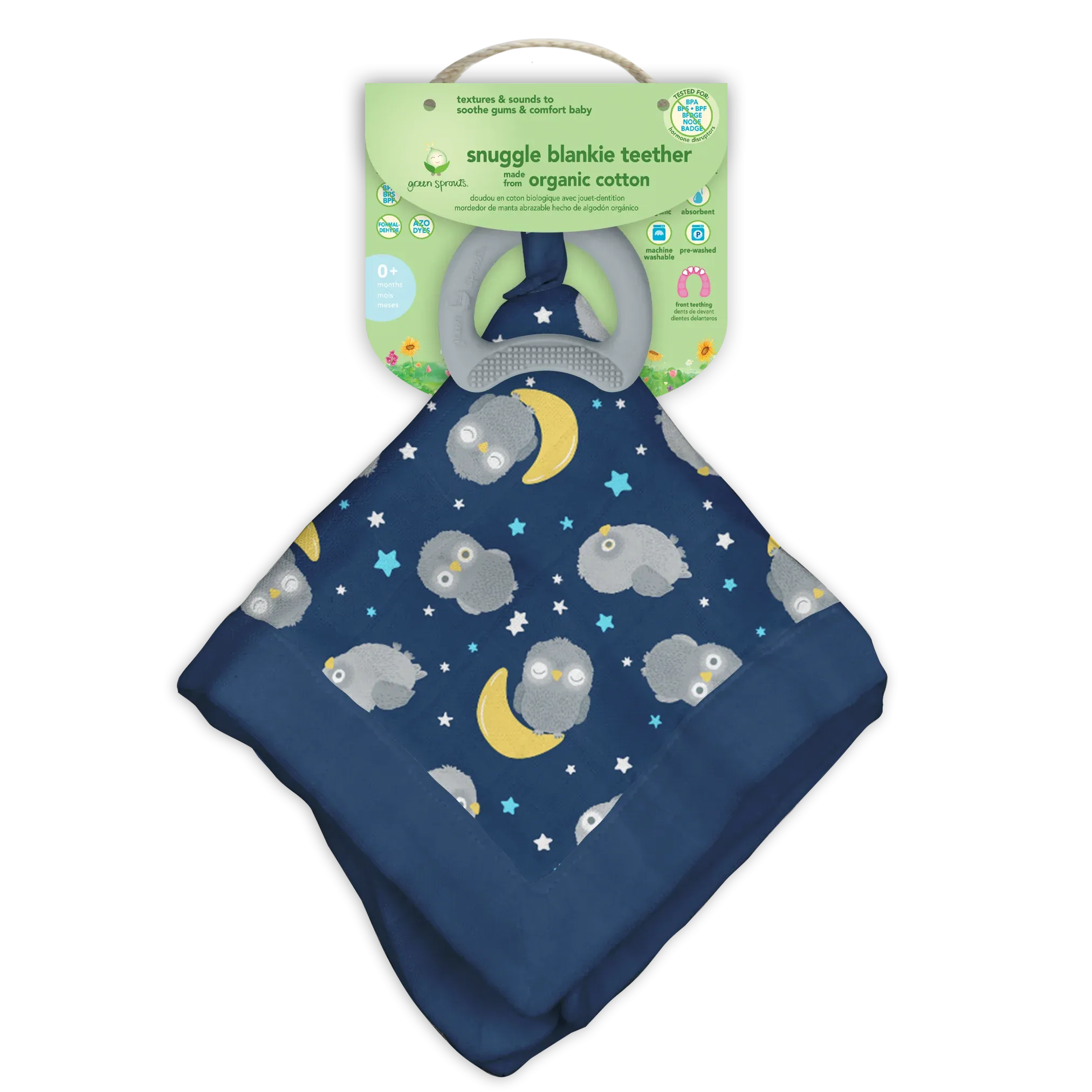 Green Sprouts i.Play |  Blankie Teether made from Organic Cotton - 3months 