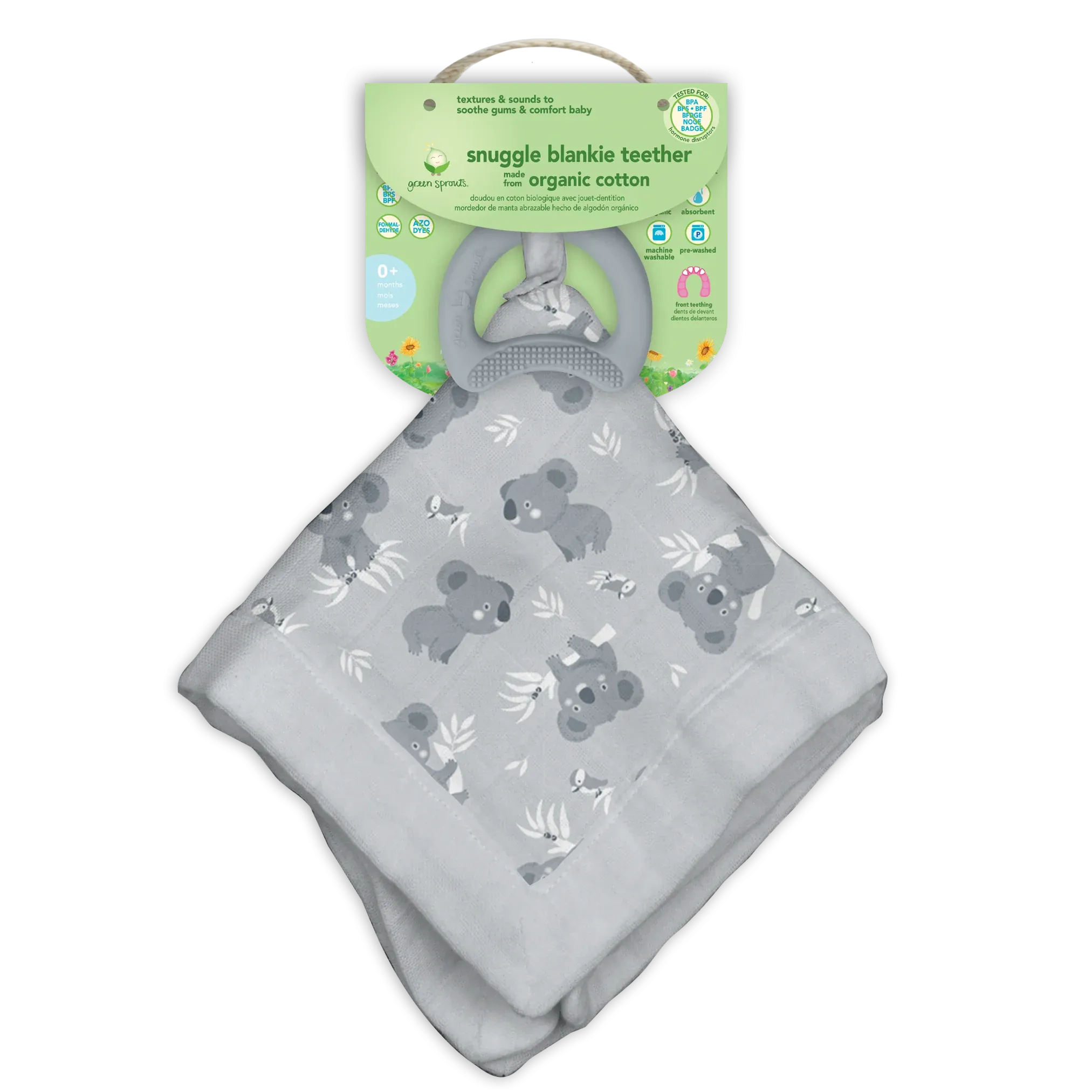 Green Sprouts i.Play |  Blankie Teether made from Organic Cotton - 3months 