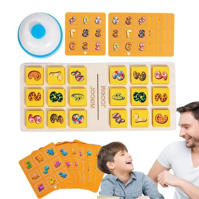 Interactive Dinosaur and Number Matching Bell Game - 2 Players