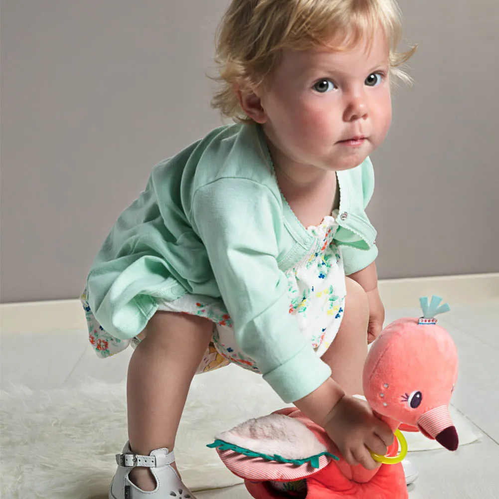 Lilliputien Anais the Flamingo and her Babies Activity Toy