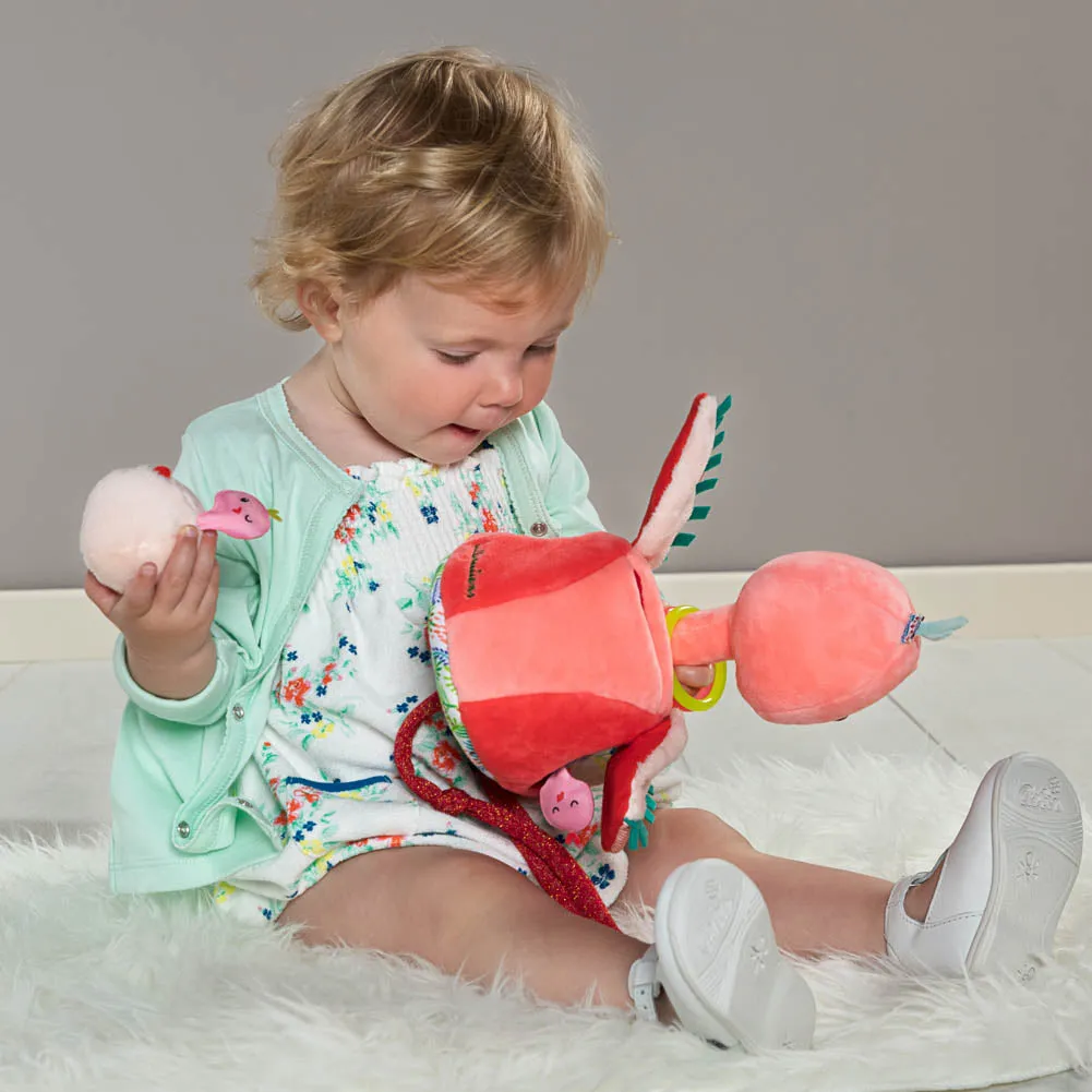 Lilliputien Anais the Flamingo and her Babies Activity Toy