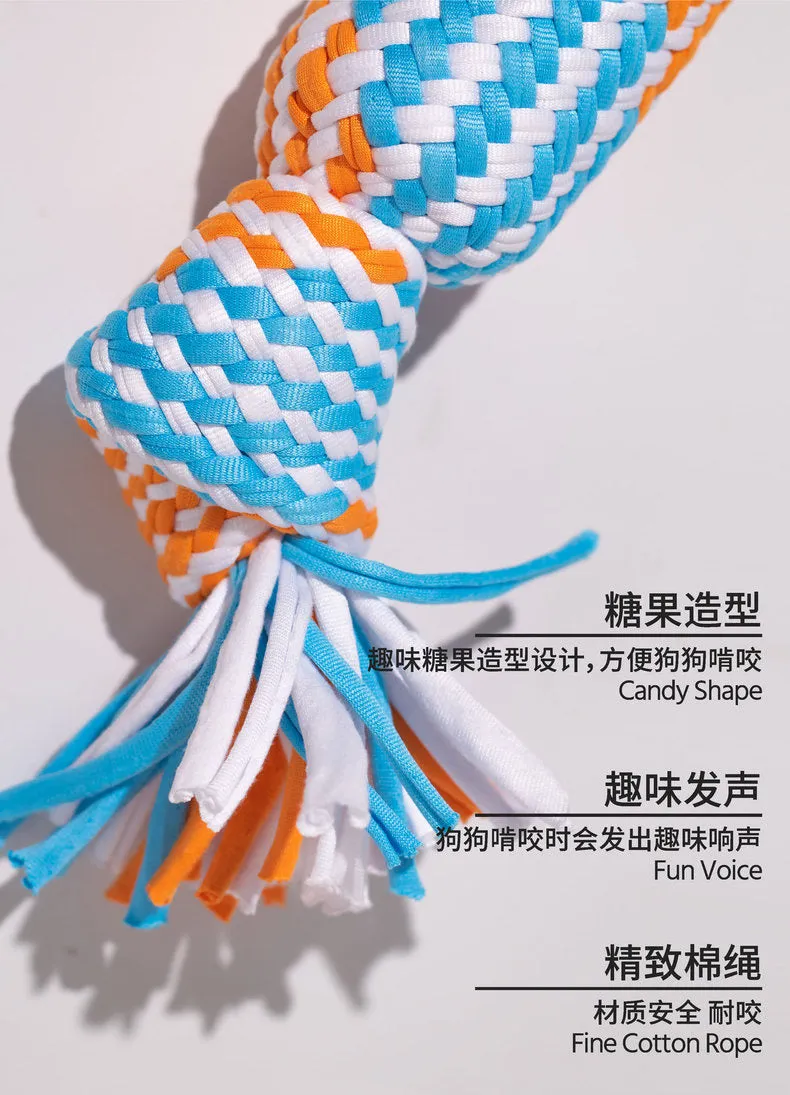 MAOGOUBLUE Candy Design Dog Teething Toy With Built-in Sound