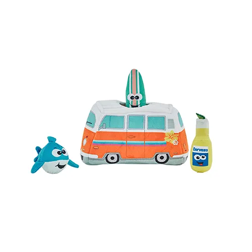 Outward Hound - Hide-A-Surf Van Plush - Puzzle Toy
