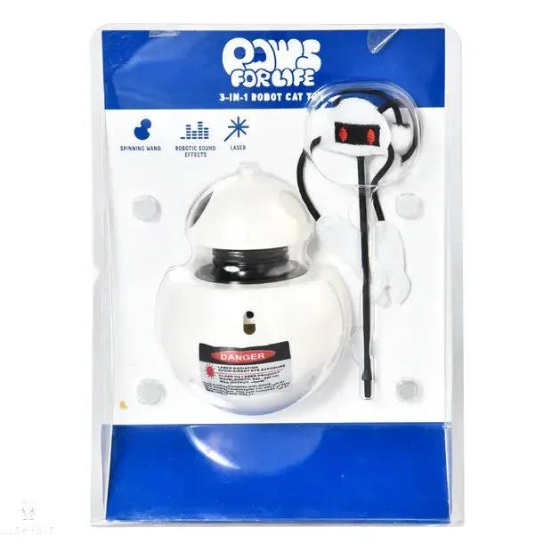 PAWS FOR LIFE 3 In 1 Robot Cat Toy