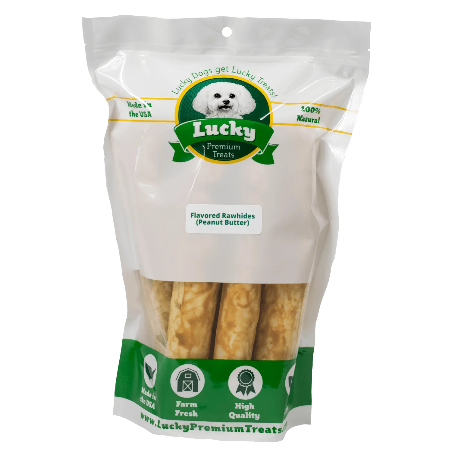 Peanut Butter Basted Beefhide: Bull Sticks