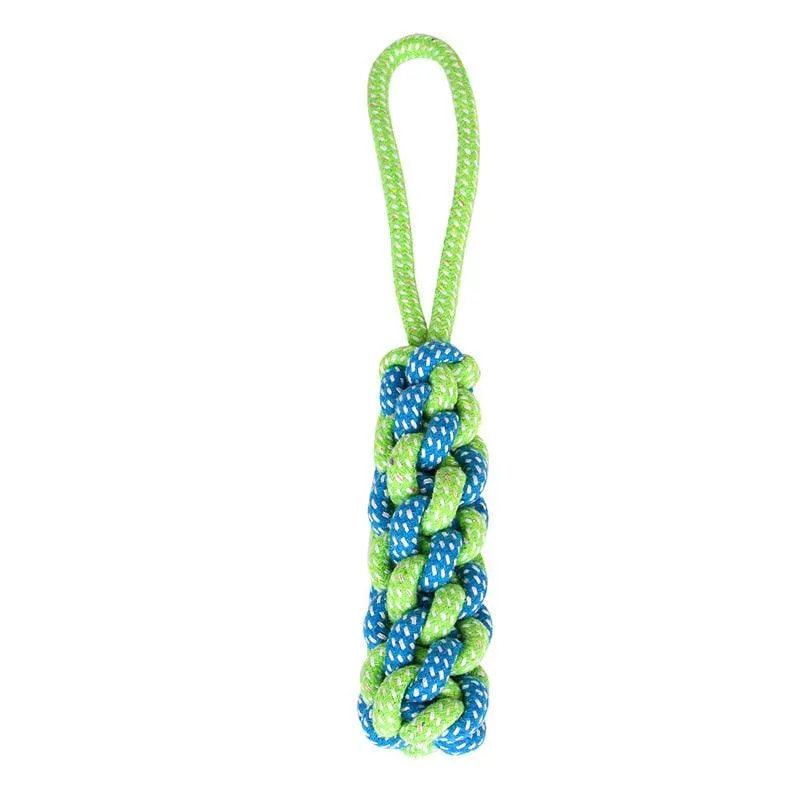 Puppy Chew Toy Double Knot Cotton Braided Rope