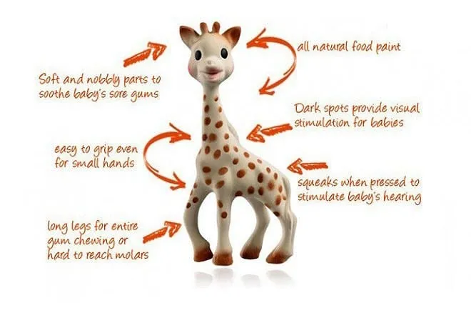 Sophie the Giraffe Teether Natural Rubber 0m 