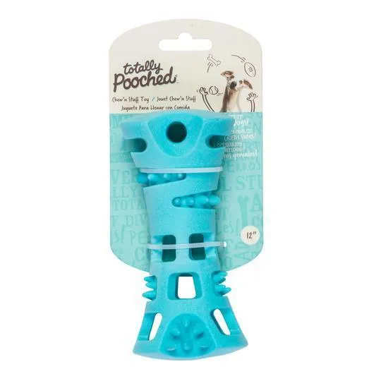 Totally Pooched Chew N Stuff Rubber Toy Teal